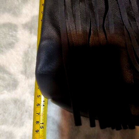 Black Fringe Crossbody Bag PRE-OWNED EXCELLENT CONDITION - Picture 7 of 10